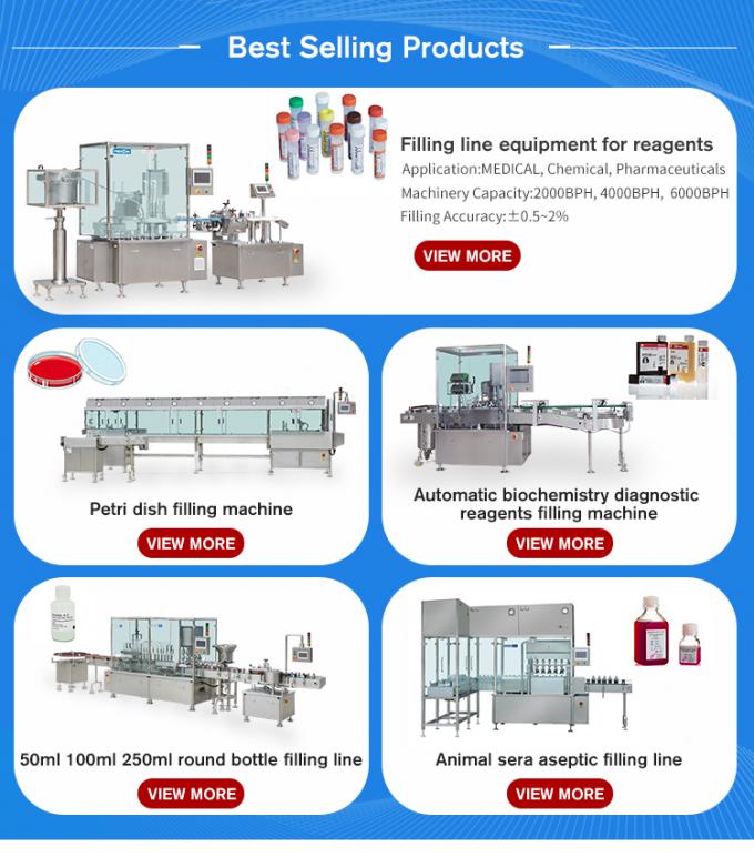 SUS316L 40p/Min Test Tube Filling Machine With Feeder Turntable