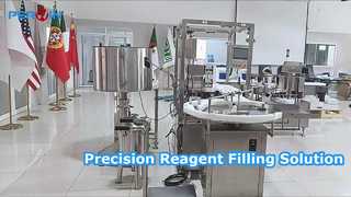 Round bottle biochemistry reagent filling line