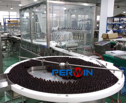 Perwin Monoblock Vial Bottle Liquid Filling Plugging Capping Machine